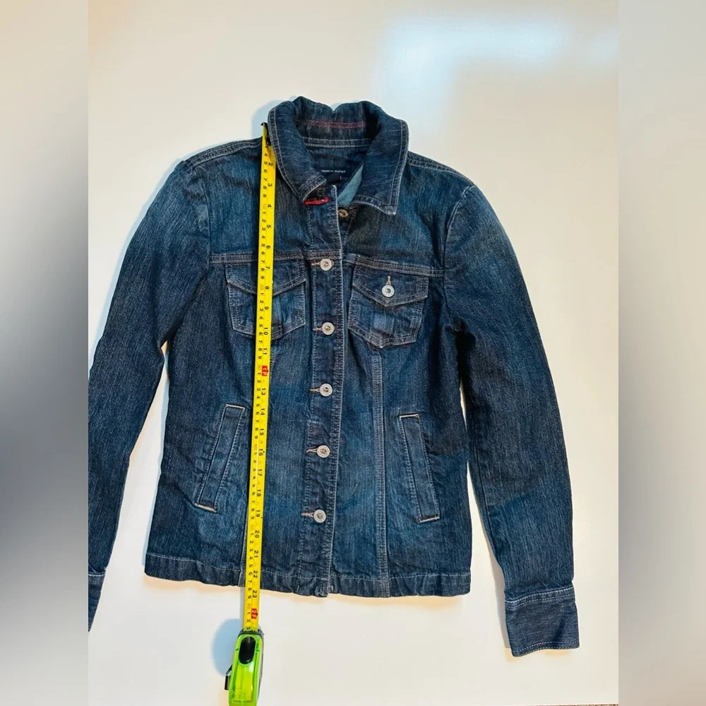 Tommy Hilfiger Fitted Jean Jacket Size S Navy Blue - Picture 7 of 7